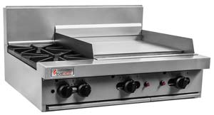 Trueheat RC Series 900Mm Top W 2 Burners And 600Mm Griddle Plate Ng RCT9-2-6G-NG