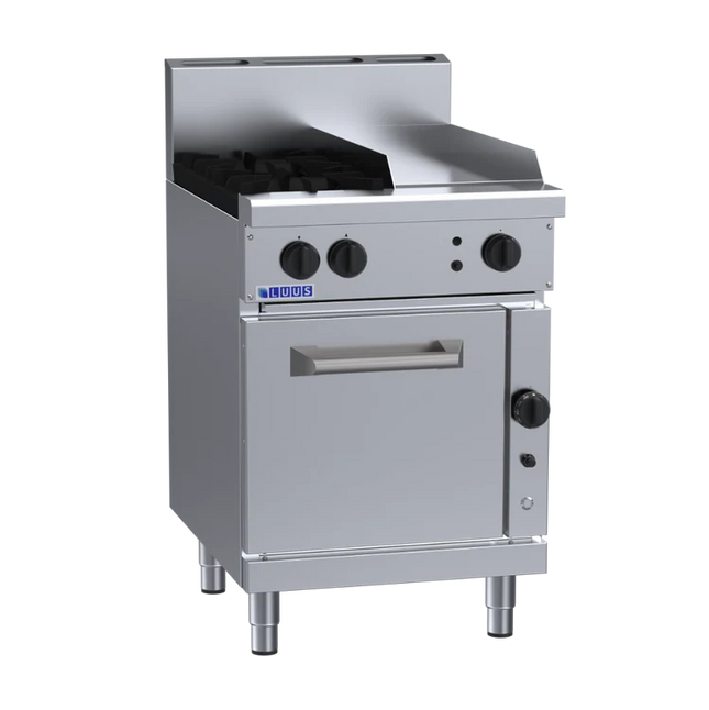 Luus Professional RF-2B3P 600mm Gas 2 Burner 300mm Griddle Range & Convection Oven