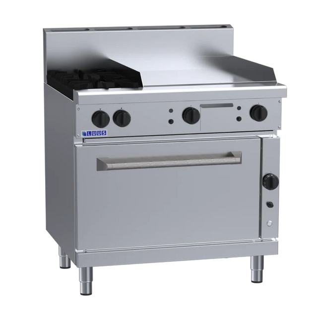 Luus Professional RF-2B6P 900mm Gas 2 Burner 600mm Griddle Range & Convection Oven