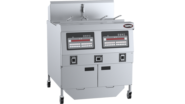 Rapid Electric Fryers - Two Pan Four Basket Electric Fryer