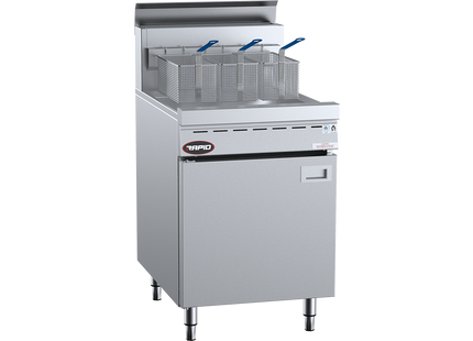 Rapid Gas Fryers - Single Pan Three Basket Fryer