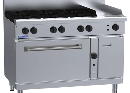 Luus Professional 1200mm Gas 6 Burner 300mm Griddle Range & Convection Oven