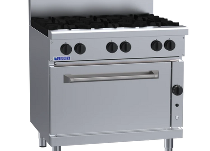 Luus Professional RF-6B 900mm Commercial 6-Burner Range with Convection Oven