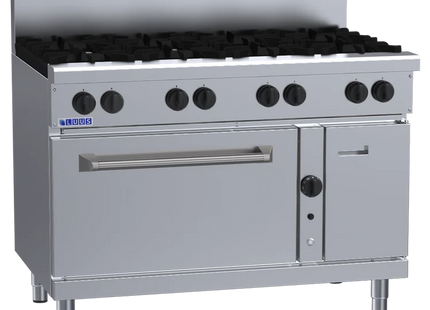 Luus Professional RF-8B 1200mm Commercial 8 Burner Range with Convection Oven