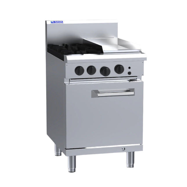 Luus RS-2B3P 2 Burner 300mm Griddle with Oven