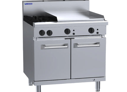 Luus RS-2B6P 2 Burner 600mm Griddle with Oven