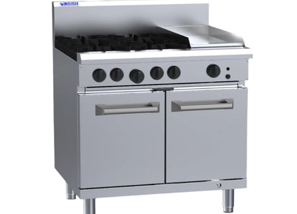 Luus RS-4B3P 4 Burner 300mm Griddle with Oven