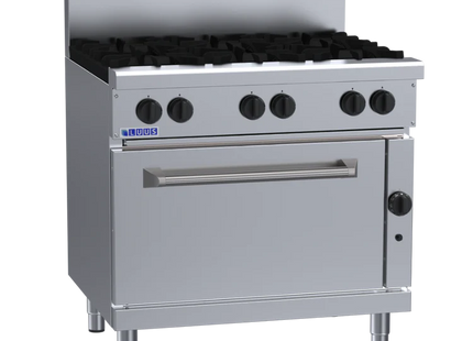 Luus Professional RS-6B 900mm Commercial 6 Burner Range with Static Oven