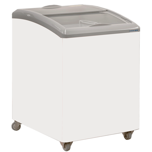 Exquisite SD151 Curved Glass Display Chest Freezers with Baskets