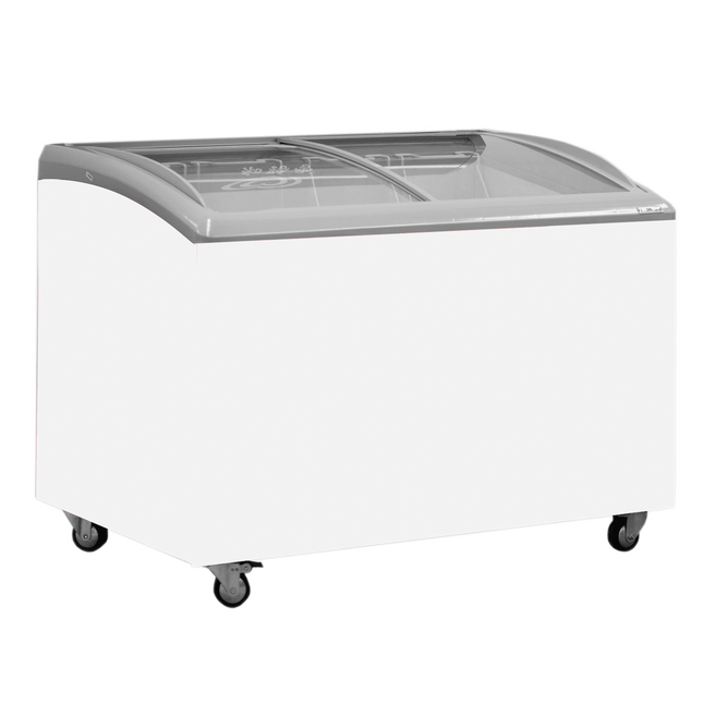 Exquisite SD400 Curved Glass Display Chest Freezers with Baskets