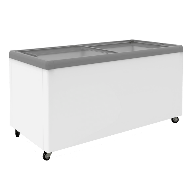 Exquisite SD650 Flat Glass Display Chest Freezers with Baskets