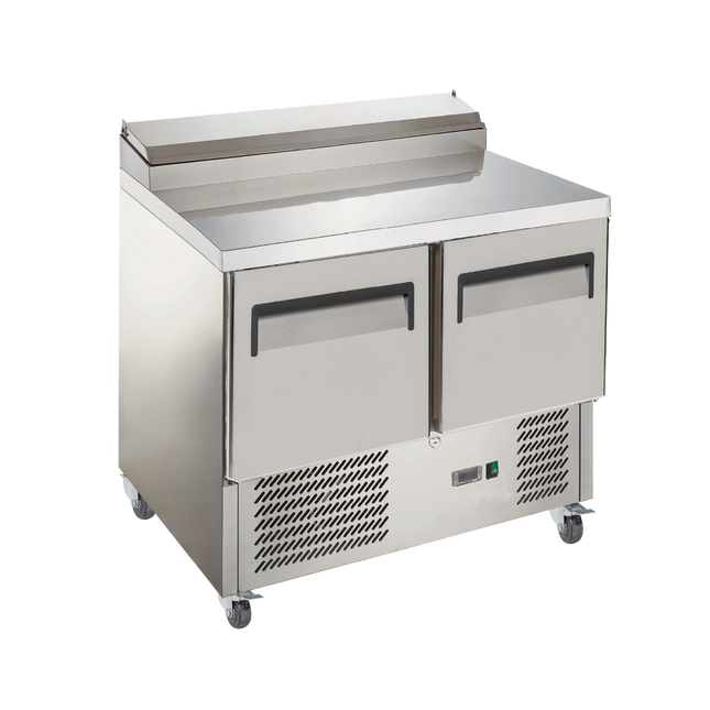 Exquisite Two Door Stainless Steel Top Food Preparation Refrigerators (Excluding Pans)