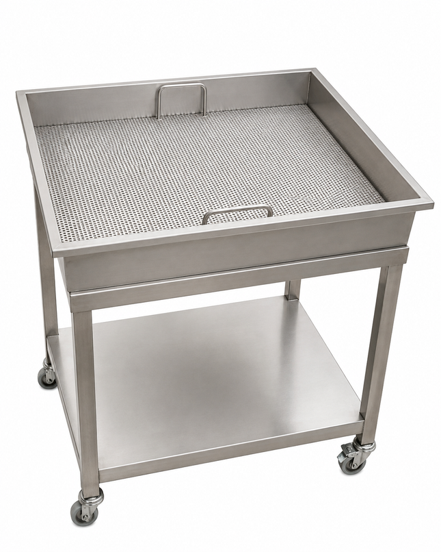Stainless Steel Perforated Drain Table with Undershelf