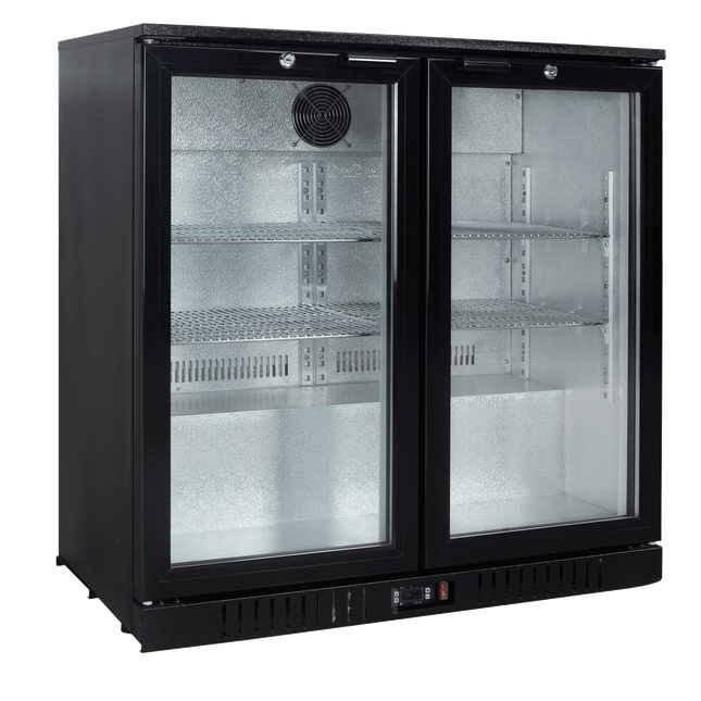 Exquisite UBC210 Two Swing Doors Backbar Display Refrigerators 900mm Height