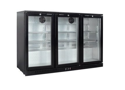 Exquisite UBC330 Three Swing Doors Backbar Display Refrigerators 835mm Height