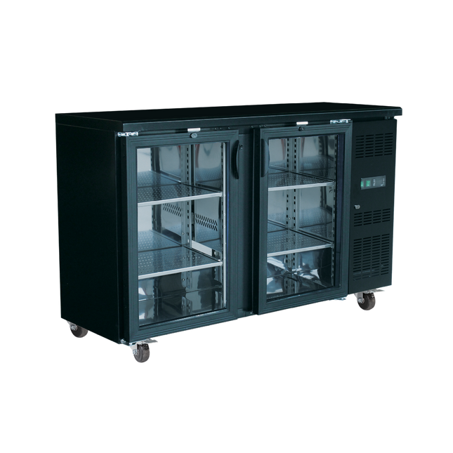 Exquisite Two Glass Doors Underbench Storage Refrigerators 380 Litre