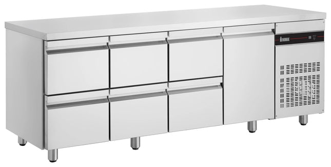 Inomak UBD6000 Under Bar Fridge 1 Door 6 Drawers