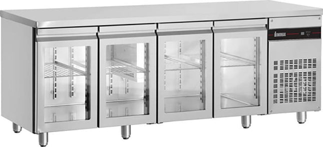 Inomak UBI7224G Undercounter Fridge 4 Door Glass 571L