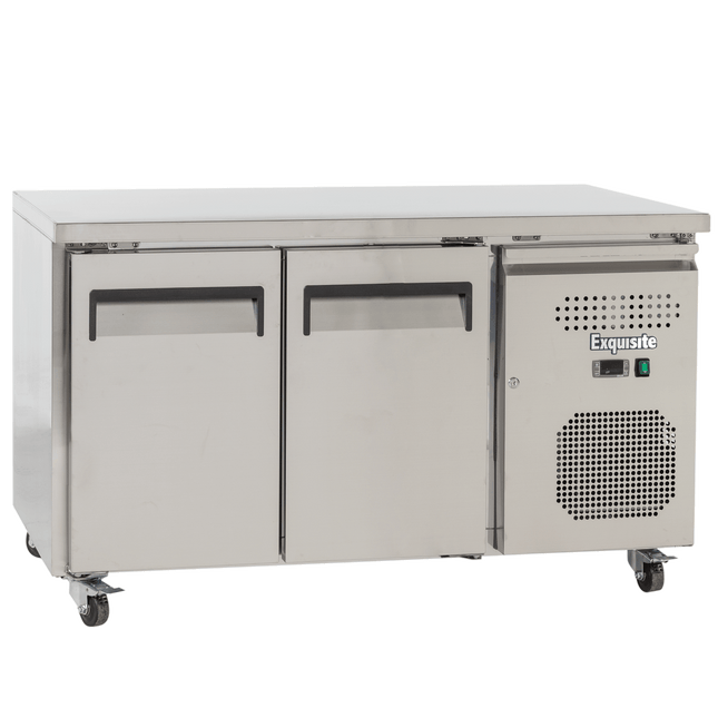 Exquisite SSF260H Two Solid Doors Underbench Storage Freezers Slimline 260 Litre