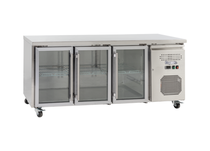 Exquisite Usc400G Three Glass Doors Underbench Storage Refrigerators