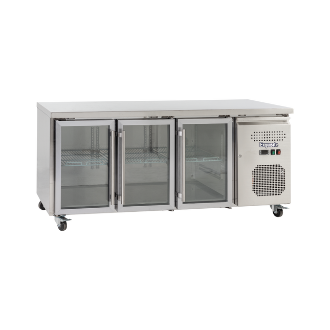 Exquisite Usc400G Three Glass Doors Underbench Storage Refrigerators