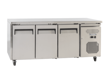Exquisite SSF400H Three Solid Doors Underbench Storage Freezers Slimline 386 Litre