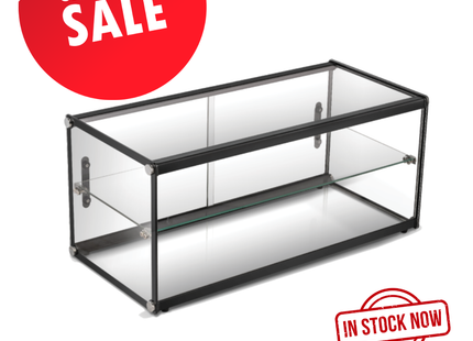 Exquisite CD90 Two Tiers Flat Glass Ambient Cake Display