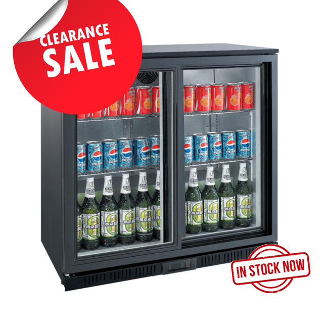 Exquisite UBC210SL 2-Sliding-Door Backbar Refrigerator