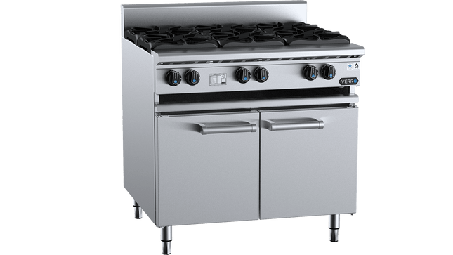 Verro Boiling Tops - Six Burner Boiling Top Cabinet Mounted