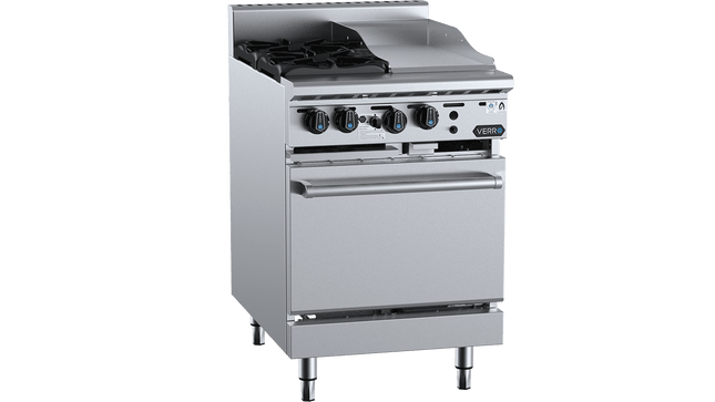 Verro Combination Ovens - Oven with Two Open Burners &amp; 300mm Grill Plate
