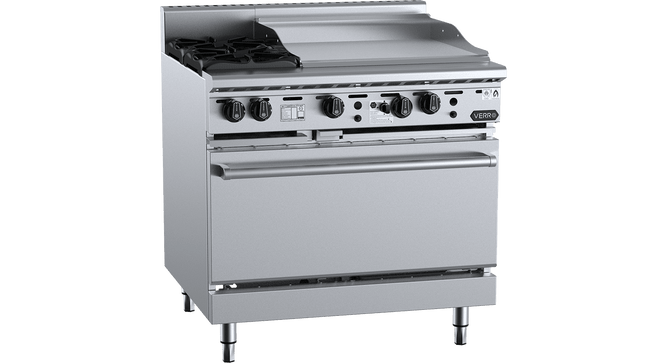 Verro Combination Ovens - Oven with Two Open Burners &amp; 600mm Grill Plate