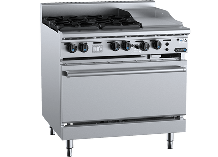 Verro Combination Ovens - Oven with Four Open Burners &amp; 300mm Grill Plate