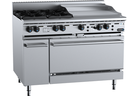 Verro Combination Ovens - Oven with Four Open Burners &amp; 600mm Grill Plate