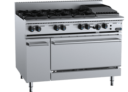 Verro Combination Ovens - Oven with Six Burners &amp; 300mm Char Broiler