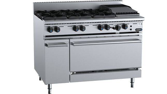 Verro Combination Ovens - Oven with Six Burners &amp; 300mm Char Broiler