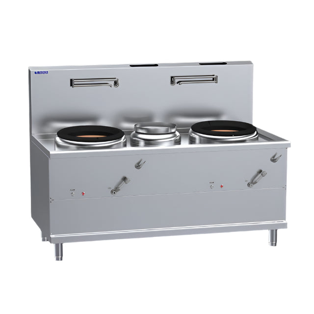 Luus WV-1A1P1A 2 Air-Blast Burners & 1 Centre-Pot Fo San Wok