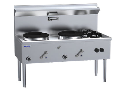 Luus WZ-2C2B Two Hole Two Burner Compact Waterless Wok