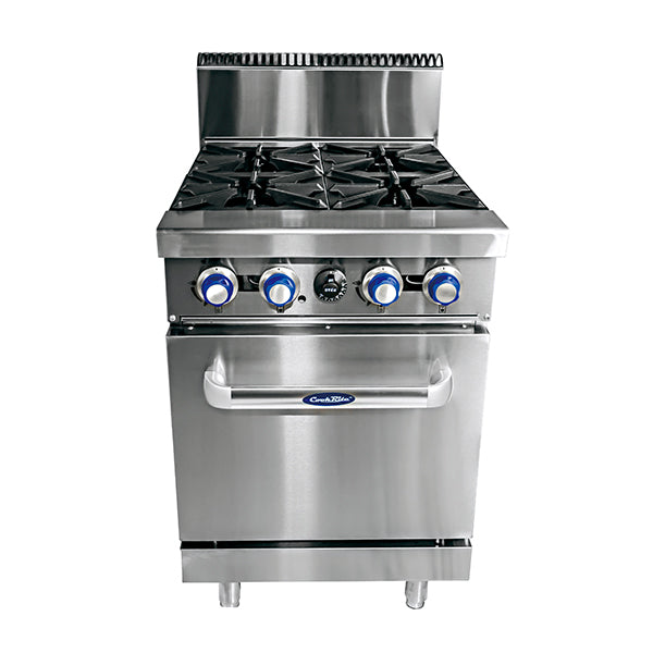 4 Burner With Oven W610 X D790 X H1165 Cookrite Ato-4B-F-Ng
