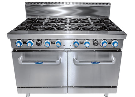 8 Burner With Oven W1219 X D790 X H1165 | Cookrite 1 Ato-8B-F-Lpg