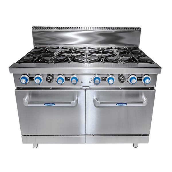 8 Burner With Oven W1219 X D790 X H1165 | Cookrite 1 Ato-8B-F-Lpg