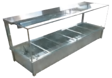 Wet Hot Food Display 2060 Mm Bm6 Holds 6 X 1/1 Gn Pans (Pans Not Included) 15 Amp