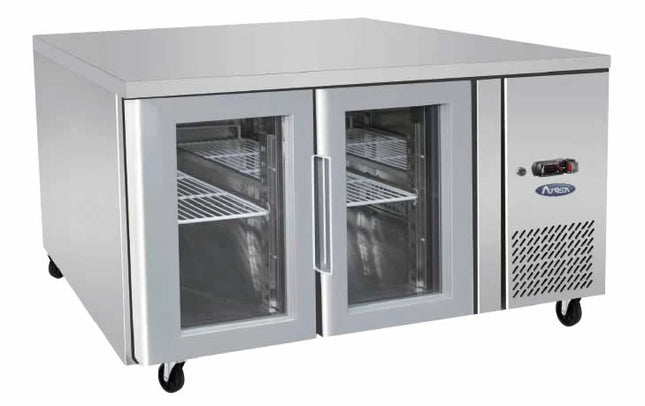 Glass 2 Door Cooling Fridge Table 1360 Mm Epf3721