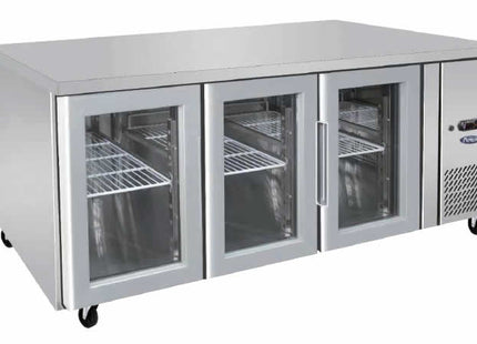 Glass Three Door Cooling Fridge Table 1795 Mm Epf3731