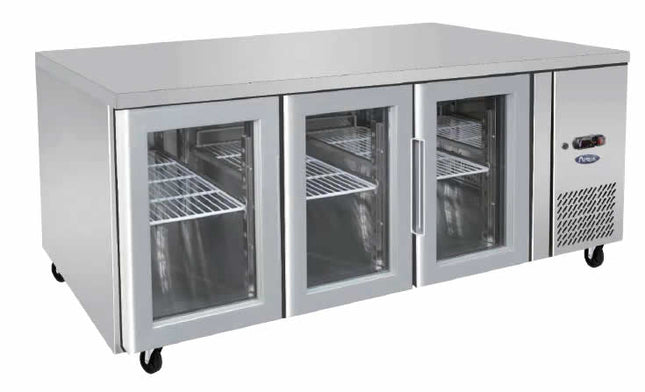 Glass Three Door Cooling Fridge Table 1795 Mm Epf3731