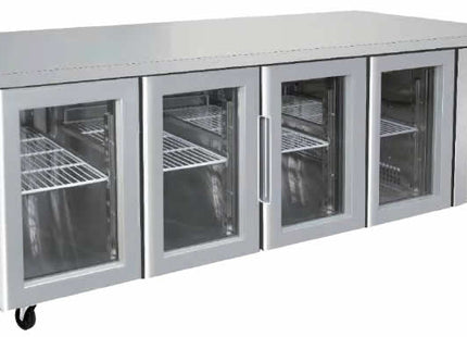 Glass Four Door Cooling Fridge Table 2230 Mm Epf3741