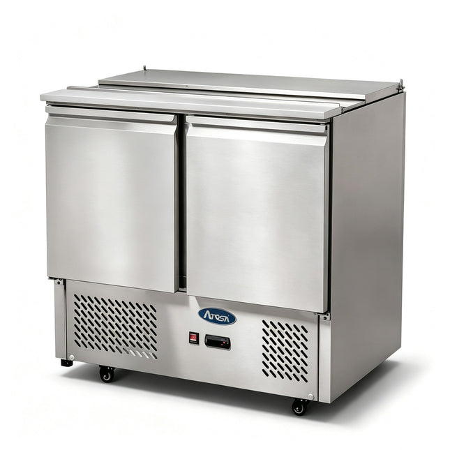 2 Doors Sliding Lid Saladette Fridge Size 900 Mm  Esl3800