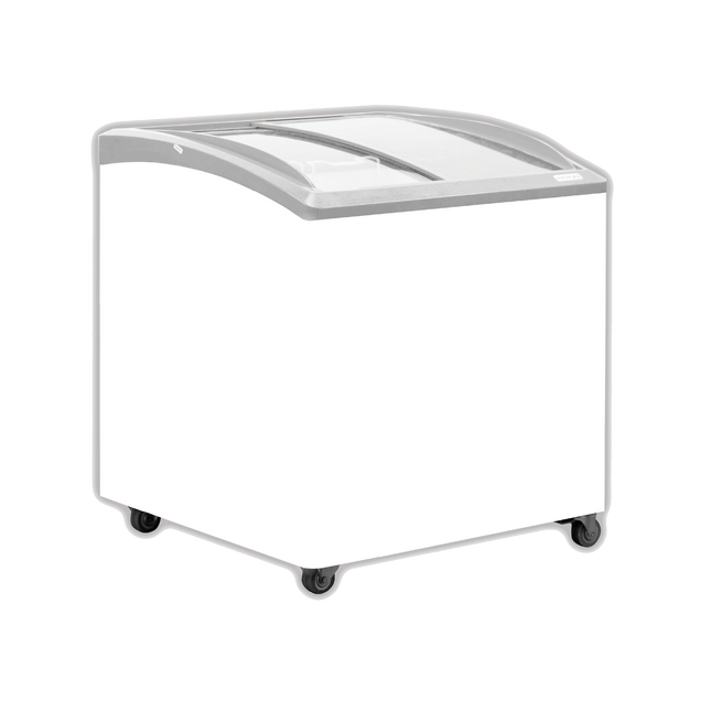 Exquisite Curved Glass Display Chest Freezers with 3 Baskets with LED - Exquisite - Kitchen Equipment Victoria
