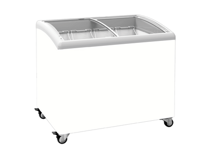 Exquisite Curved Glass Display Chest Freezers with 4 Baskets with LED - Exquisite - Kitchen Equipment Victoria