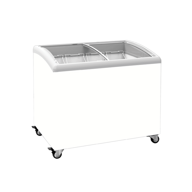 Exquisite Curved Glass Display Chest Freezers with 4 Baskets with LED - Exquisite - Kitchen Equipment Victoria