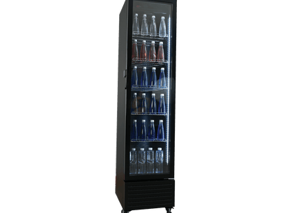 Exquisite DC230 One Glass Doors Upright Display Refrigerators Black 217 Litre - Exquisite - Kitchen Equipment Victoria